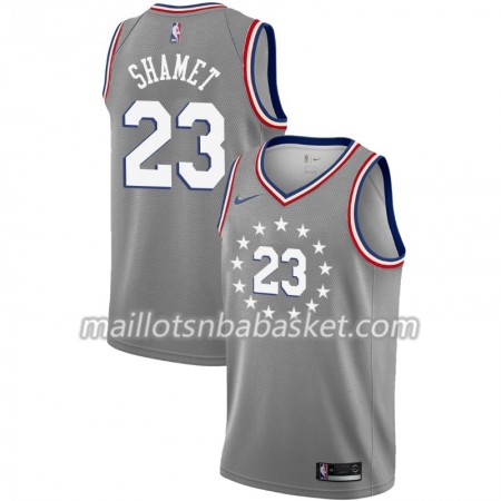 Maillot Homme Philadelphia 76ers Landry Shamet 23 2018-19 Nike City Edition Gris Swingman